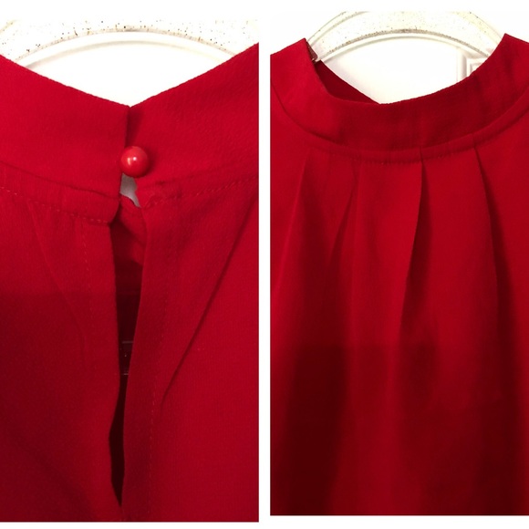 Shein red high low blouse - Picture 4 of 5